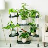 Soporte para plantas negro